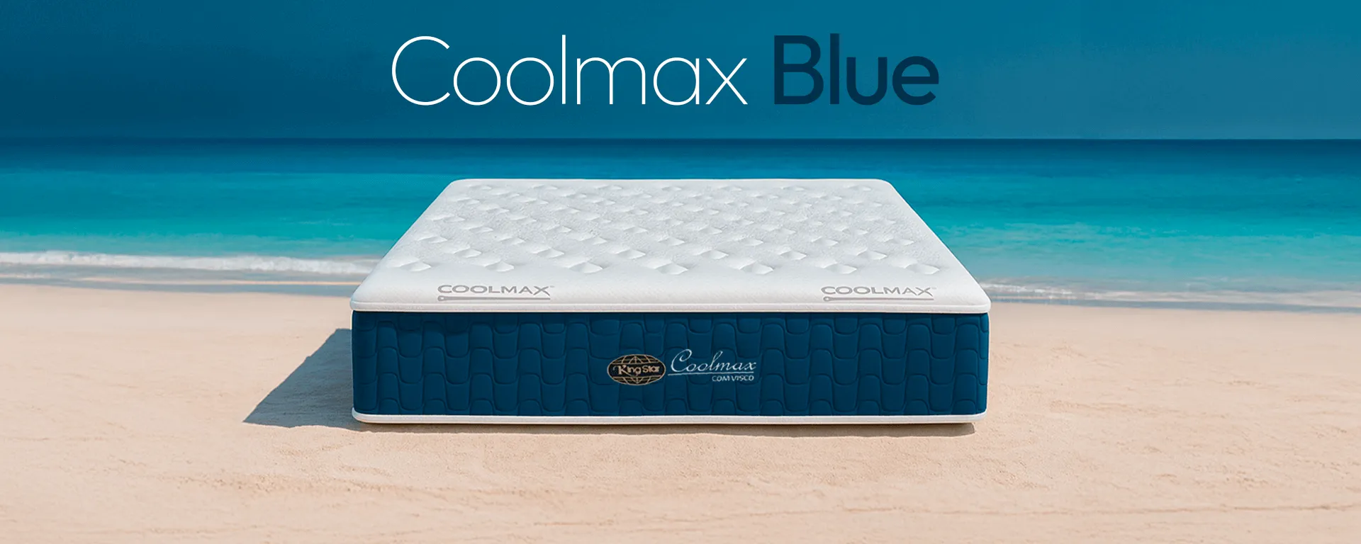 Colchão King Star Cool Max com tecido Coolmax Blue