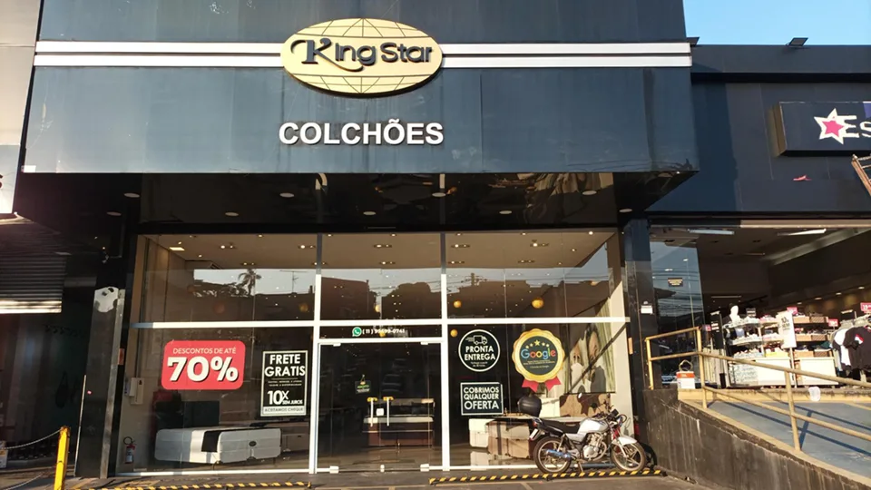 Fachada da loja King Star Colchões Bonsucesso