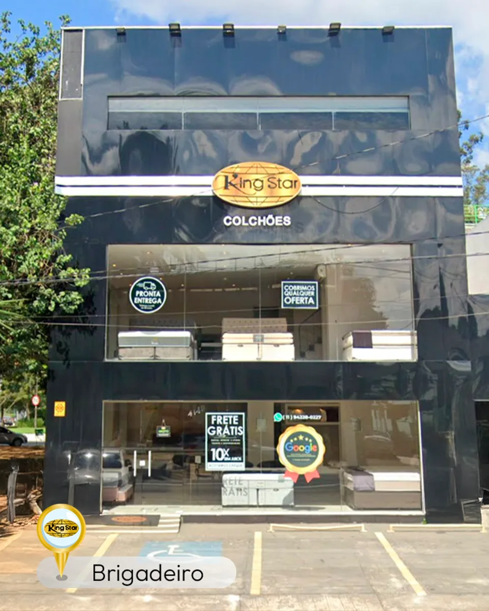 Fachada da loja King Star Colchões Brigadeiro