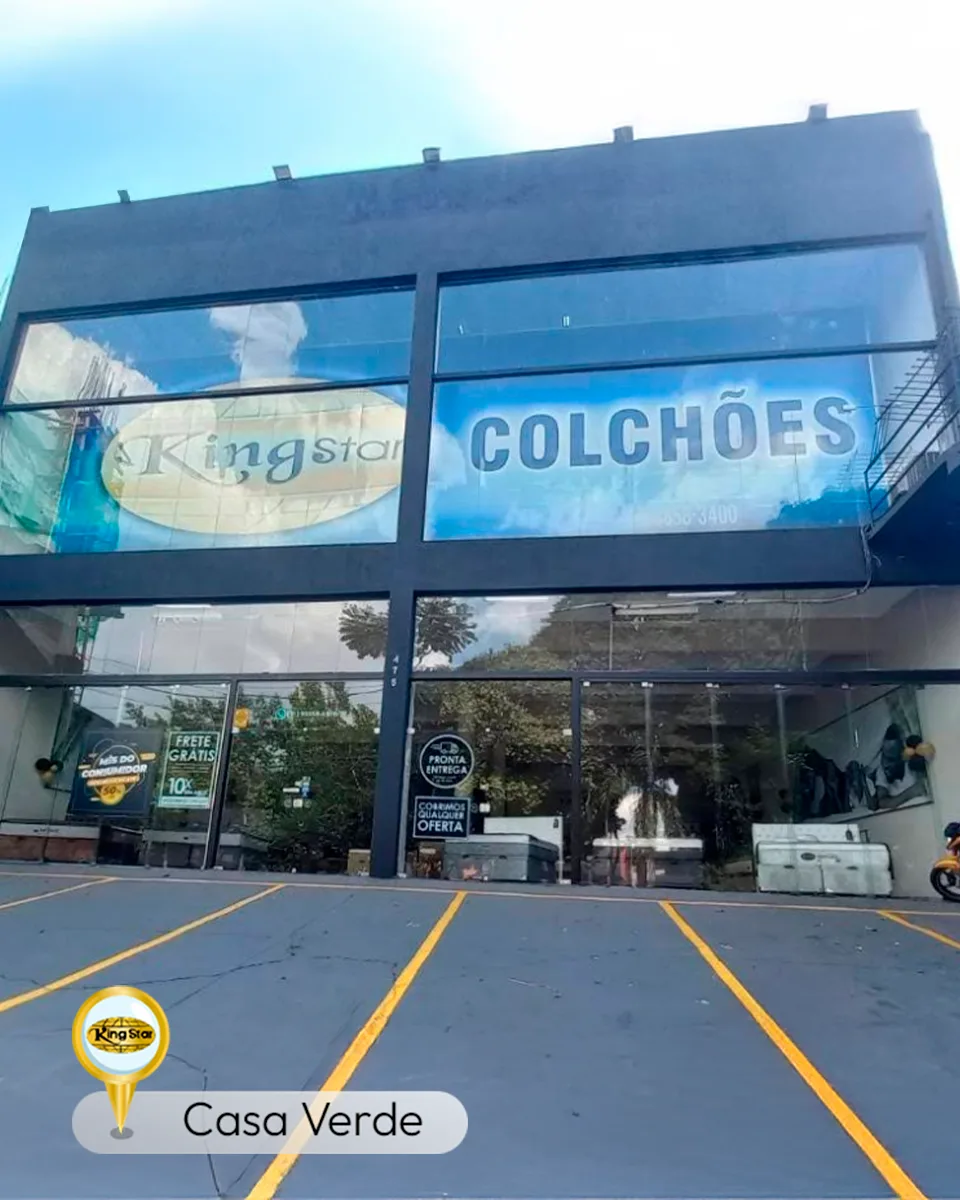 Fachada da loja King Star Colchões Casa Verde