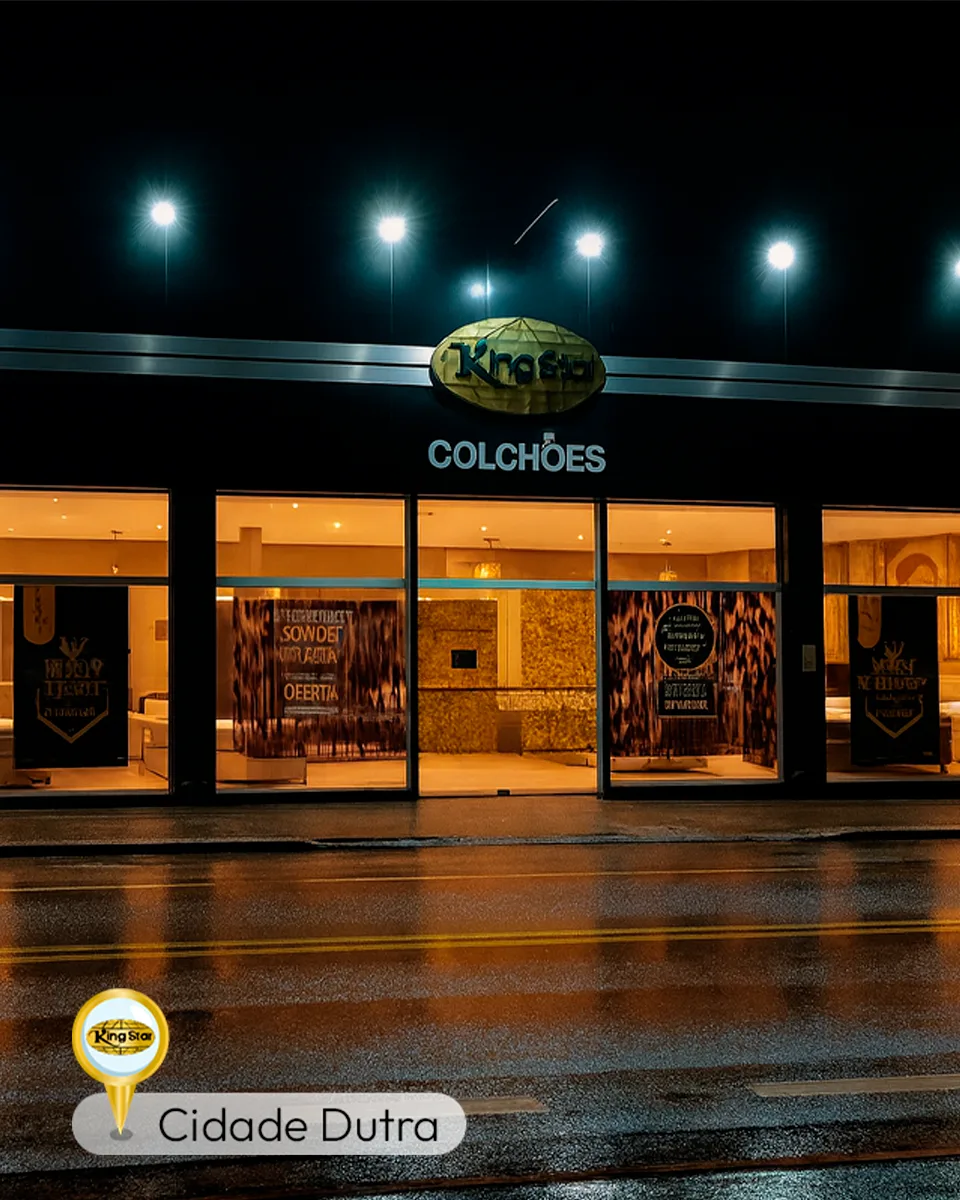 Fachada da loja King Star Colchões Cidade Dutra