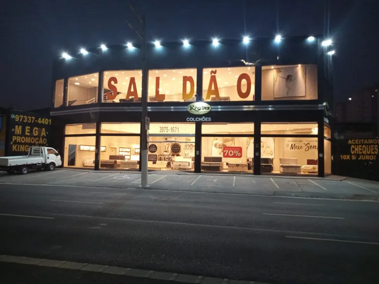 Fachada da loja King Star Colchões Pirituba