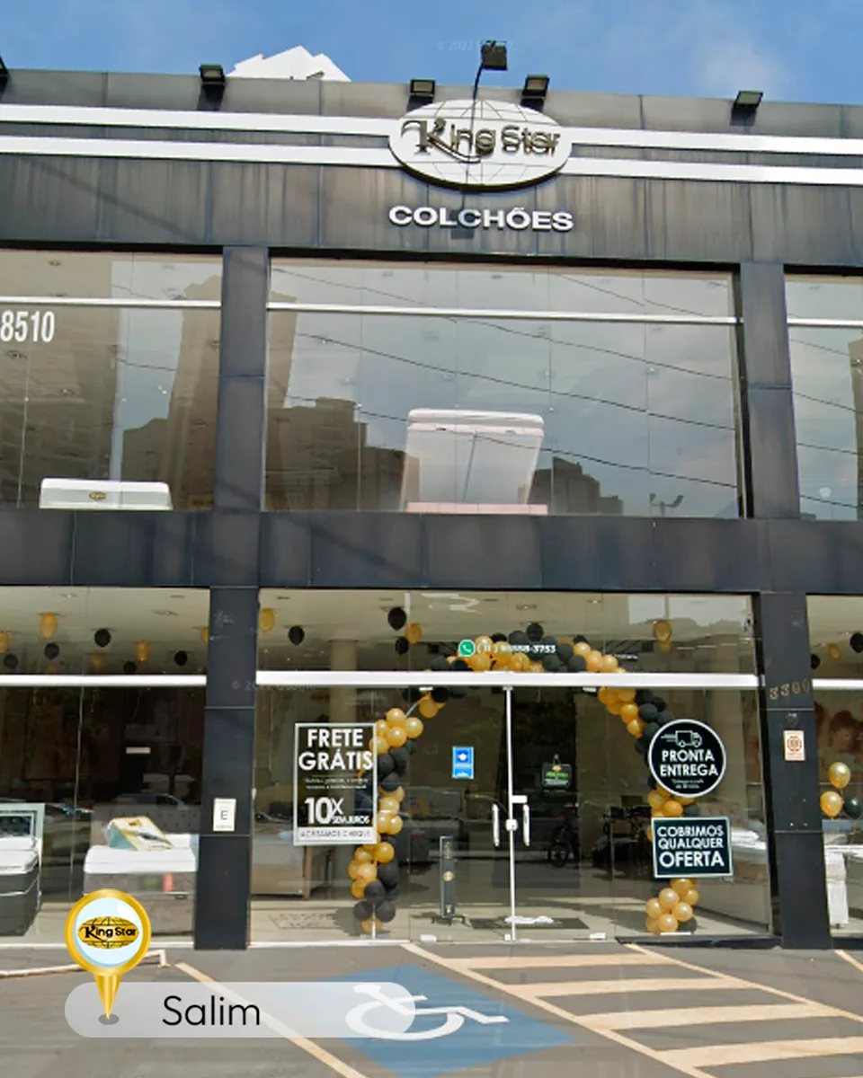 Fachada da loja King Star Colchões Salim