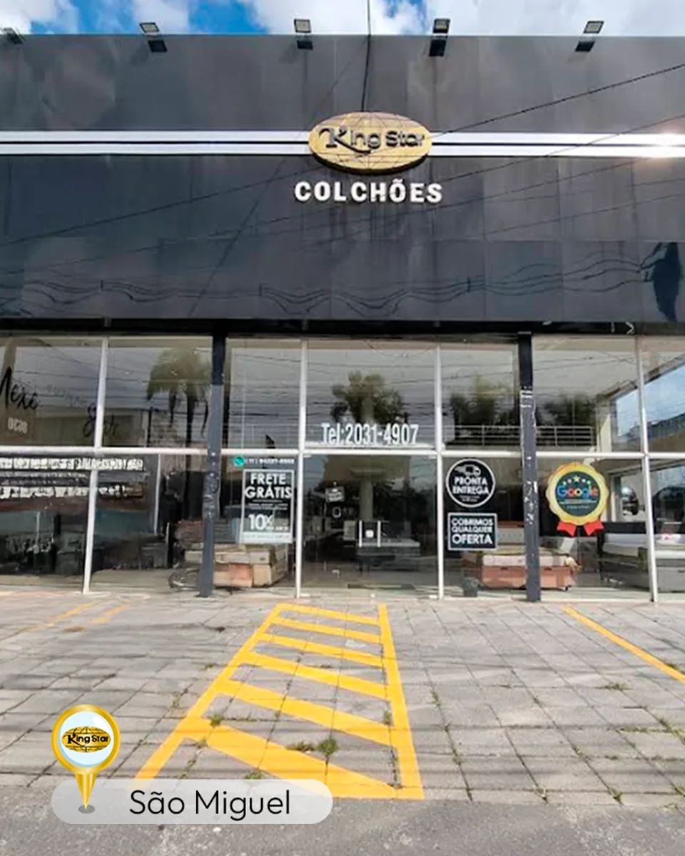 Fachada da loja King Star Colchões Saúde