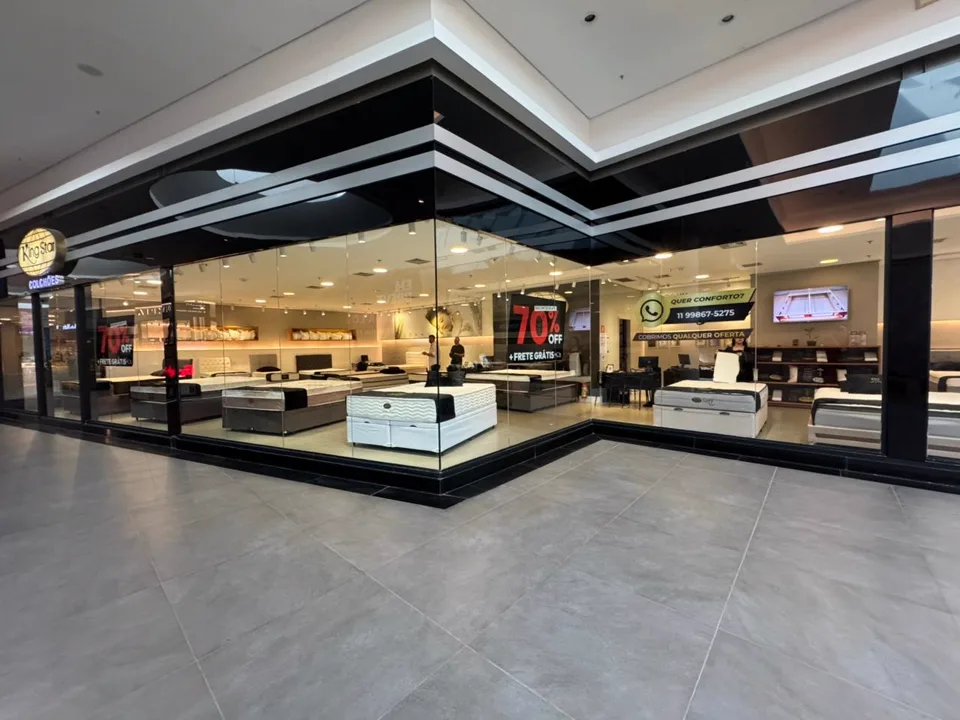 Fachada da loja King Star Colchões Shopping Dom Pedro