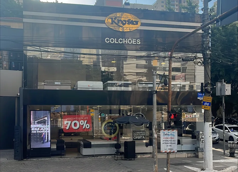 Fachada da loja King Star Colchões Sumaré