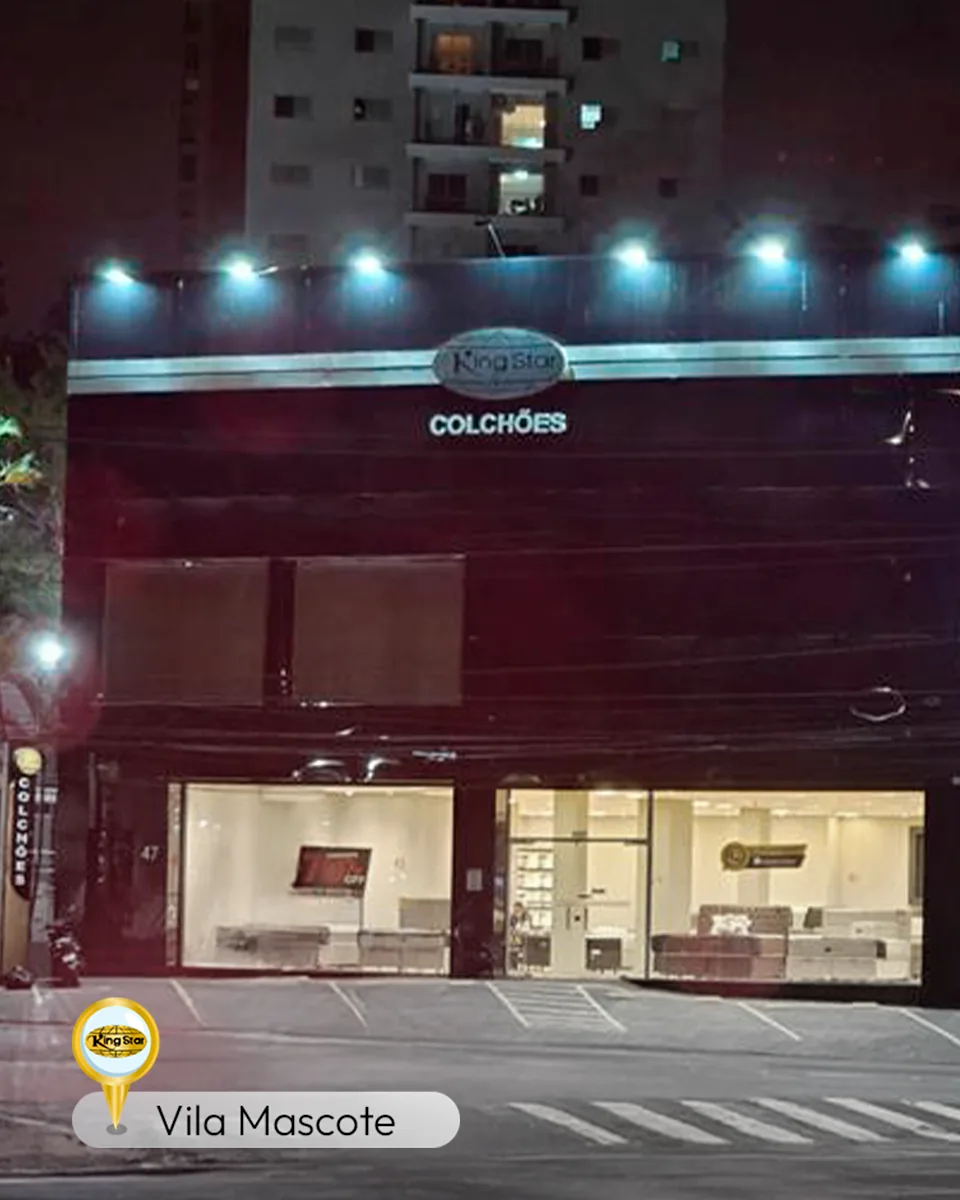Fachada da loja King Star Colchões Vila Mascote